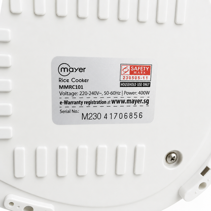 Mayer MMRC101 1.0L Rice Cooker with Steamer Tray – 400W