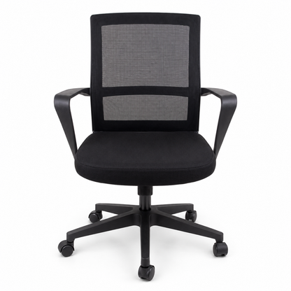 Home Box Solitaire Medium Back Office Chair – Black Mesh