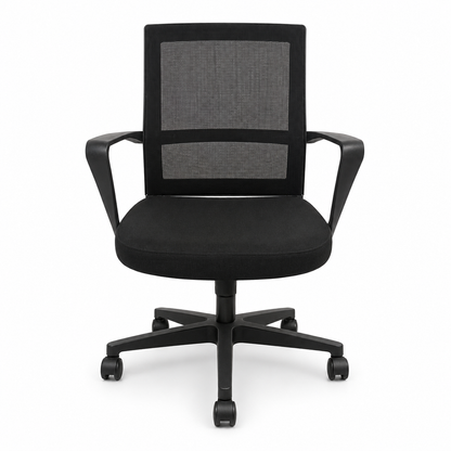 Home Box Solitaire Medium Back Office Chair – Black Mesh