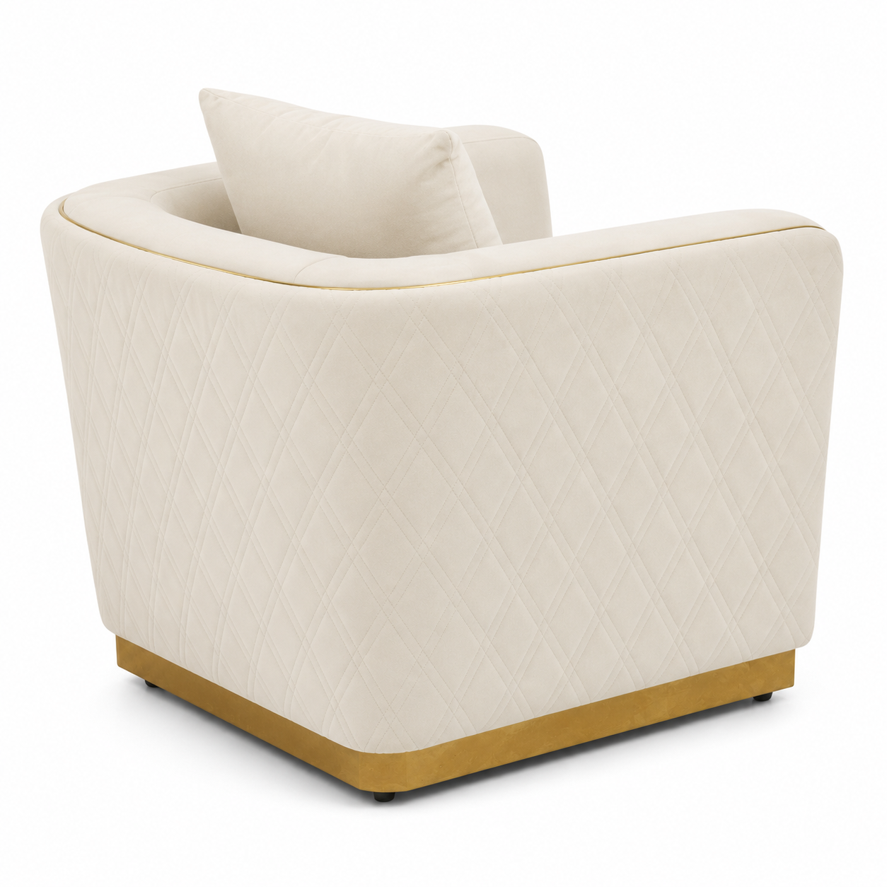 Home Centre Griffin Velvet Armchair – Beige – 100 × 86 × 69 cm