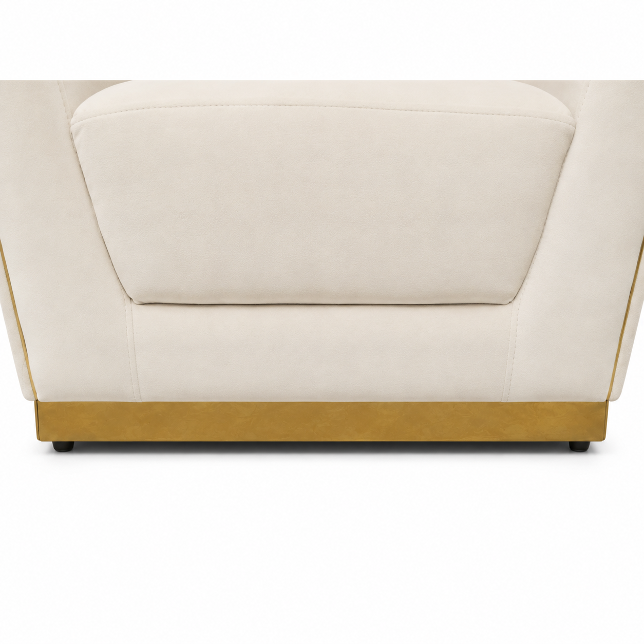 Home Centre Griffin Velvet Armchair – Beige – 100 × 86 × 69 cm