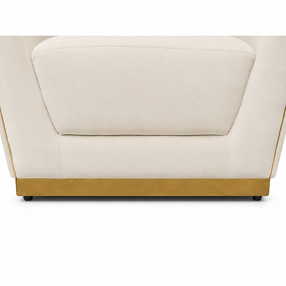 Home Centre Griffin Velvet Armchair – Beige – 100 × 86 × 69 cm