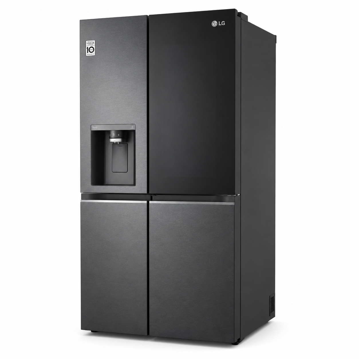 LG GR-X267CQES InstaView™ Side-by-Side Refrigerator – 617L – Matte Black