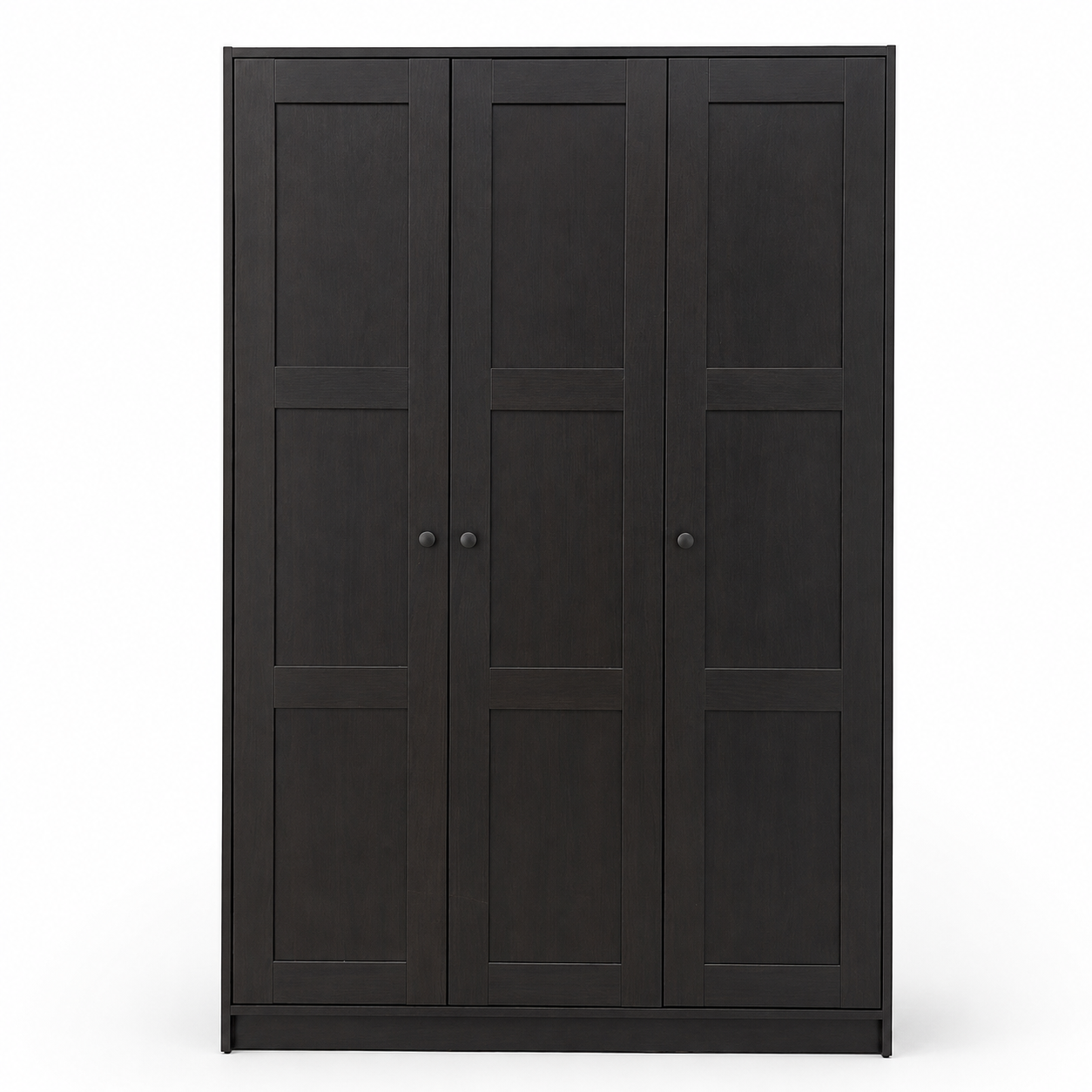IKEA RAKKESTAD 3-Door Wardrobe – Black-Brown – 117 × 55 × 176 cm