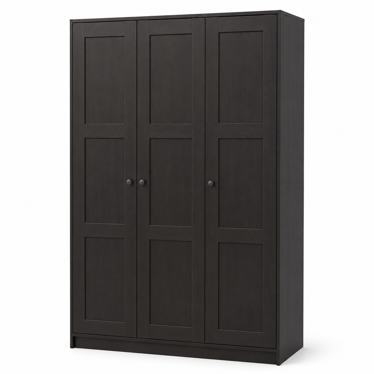IKEA RAKKESTAD 3-Door Wardrobe – Black-Brown – 117 × 55 × 176 cm