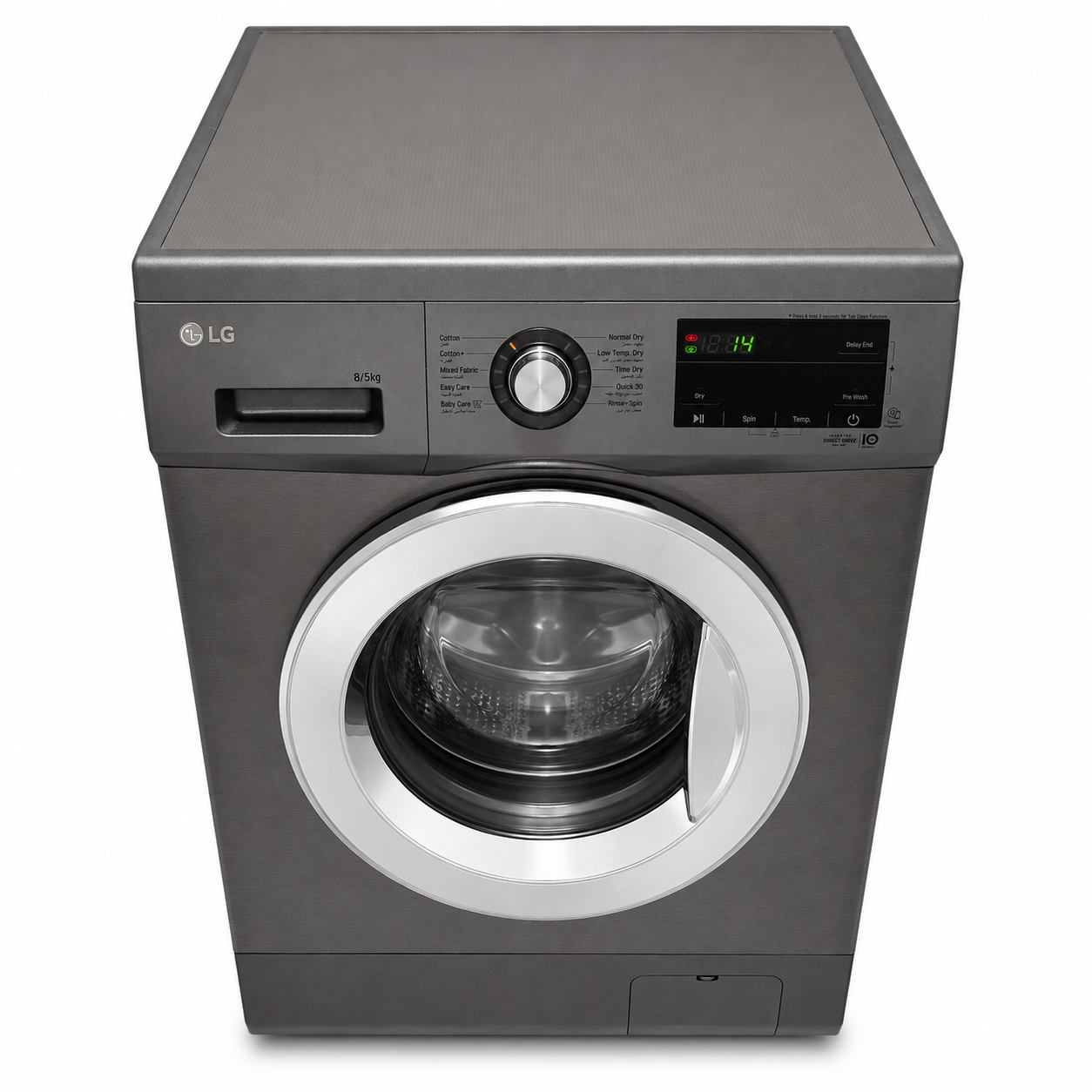 LG F4J3TMG5P Washer Dryer Combo – 8kg Wash / 5kg Dry – Platinum Silver