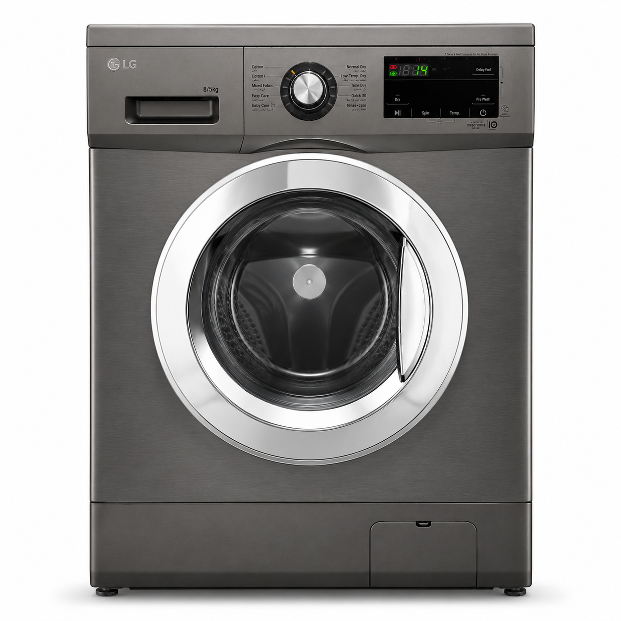 LG F4J3TMG5P Washer Dryer Combo – 8kg Wash / 5kg Dry – Platinum Silver