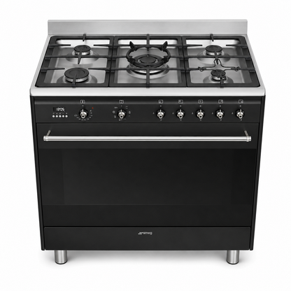 Smeg SSA91MAA9 90cm 5-Burner Dual-Fuel Cooker – Anthracite – 115L Oven