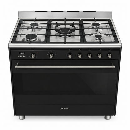 Smeg SSA91MAA9 90cm 5-Burner Dual-Fuel Cooker – Anthracite – 115L Oven