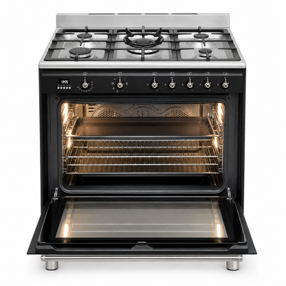 Smeg SSA91MAA9 90cm 5-Burner Dual-Fuel Cooker – Anthracite – 115L Oven