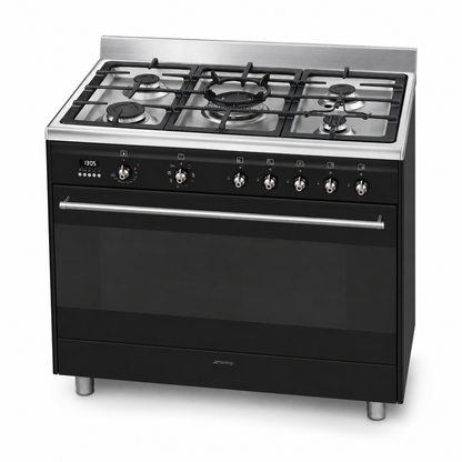Smeg SSA91MAA9 90cm 5-Burner Dual-Fuel Cooker – Anthracite – 115L Oven