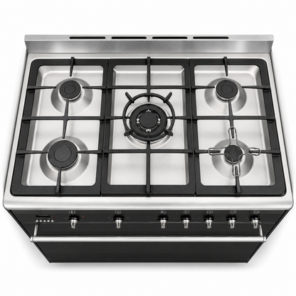 Smeg SSA91MAA9 90cm 5-Burner Dual-Fuel Cooker – Anthracite – 115L Oven