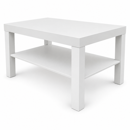 IKEA LACK Coffee Table with Lower Shelf – 90 × 55 cm – White