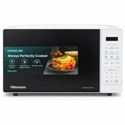 Hisense H20MOWS15 20L Digital Solo Microwave Oven – 700W – White