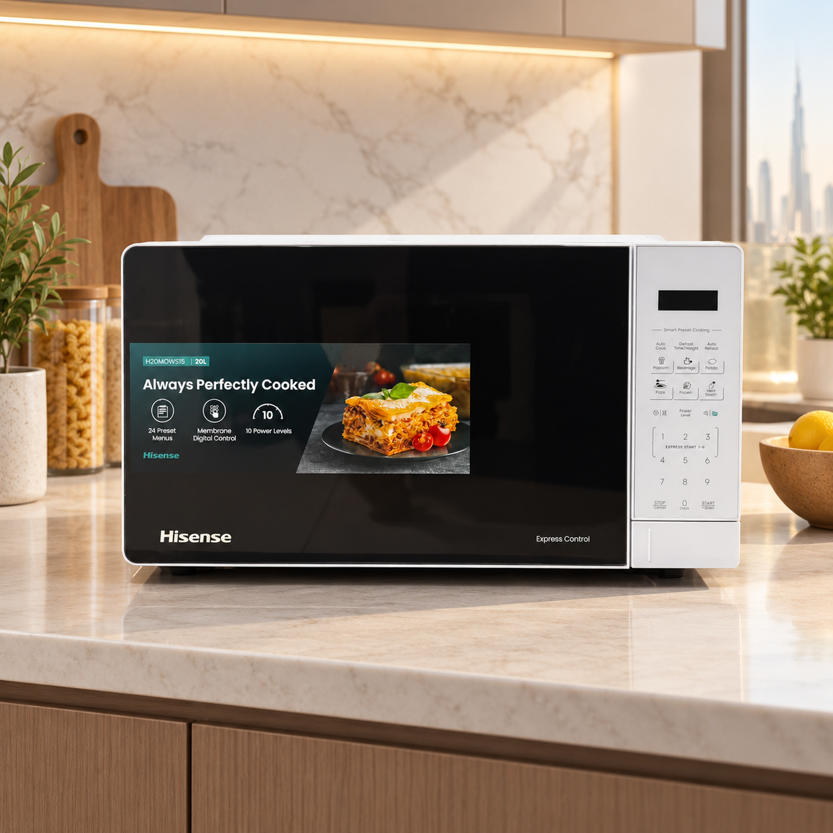 Hisense H20MOWS15 20L Digital Solo Microwave Oven – 700W – White