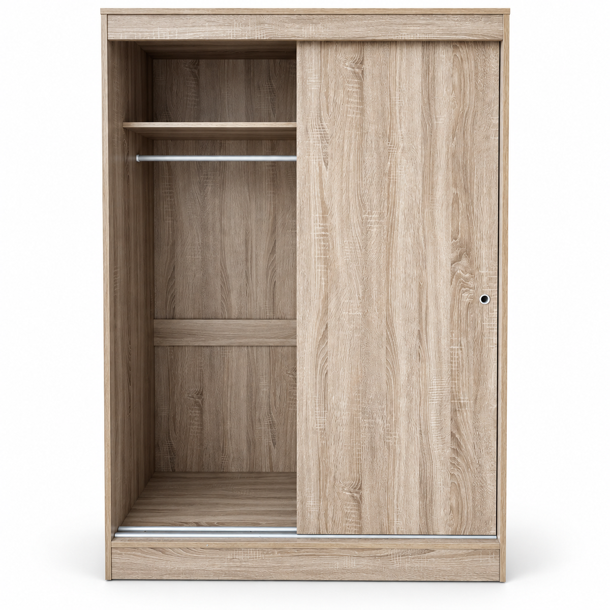 Home Centre Otis 2-Door Sliding Wardrobe – 162 cm Wide – Oak