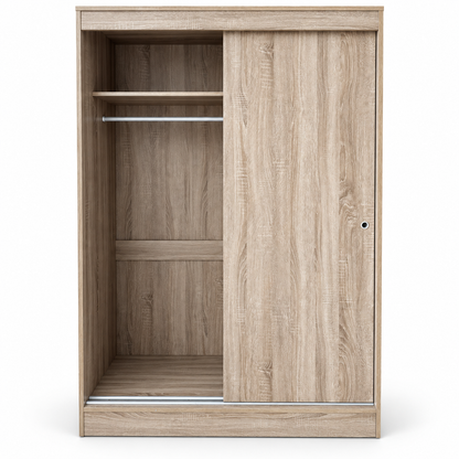 Home Centre Otis 2-Door Sliding Wardrobe – 162 cm Wide – Oak