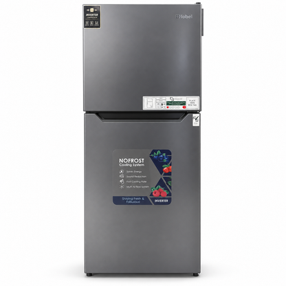 Nobel NR350NF 270L Inverter No-Frost Double-Door Refrigerator – Dark Silver