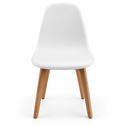 Home Centre Meadow 4-Seater Wooden Top Dining Set – White & Natural