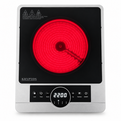Krypton KNIC6058N 2200W Digital Infrared Cooker – Black & Silver