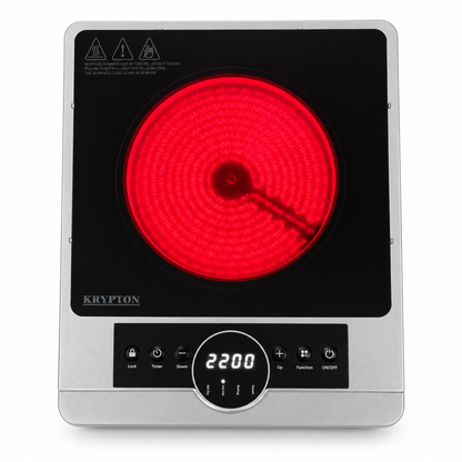 Krypton KNIC6058N 2200W Digital Infrared Cooker – Black & Silver