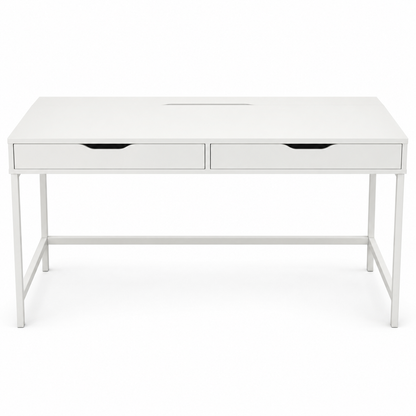 IKEA ALEX Desk with 2 Drawers &amp; Cable Management – White – 100 × 48 cm
