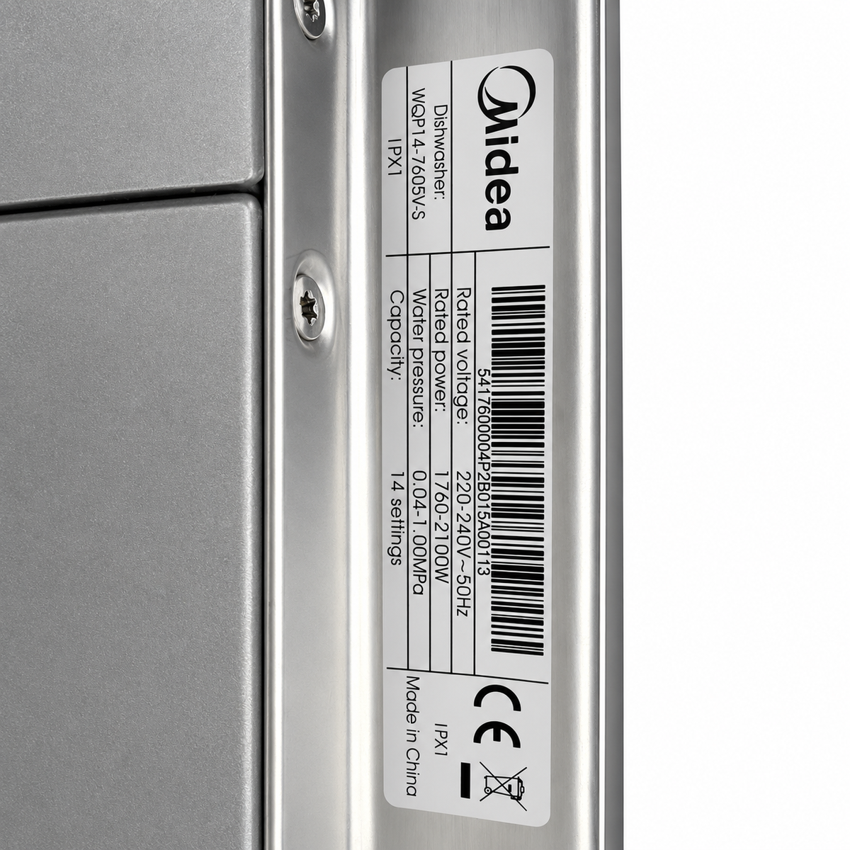 Midea WQP14-7605V-S 14-Place Freestanding Dishwasher – Silver