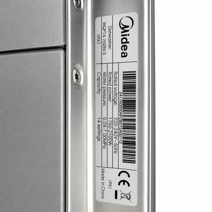 Midea WQP14-7605V-S 14-Place Freestanding Dishwasher – Silver