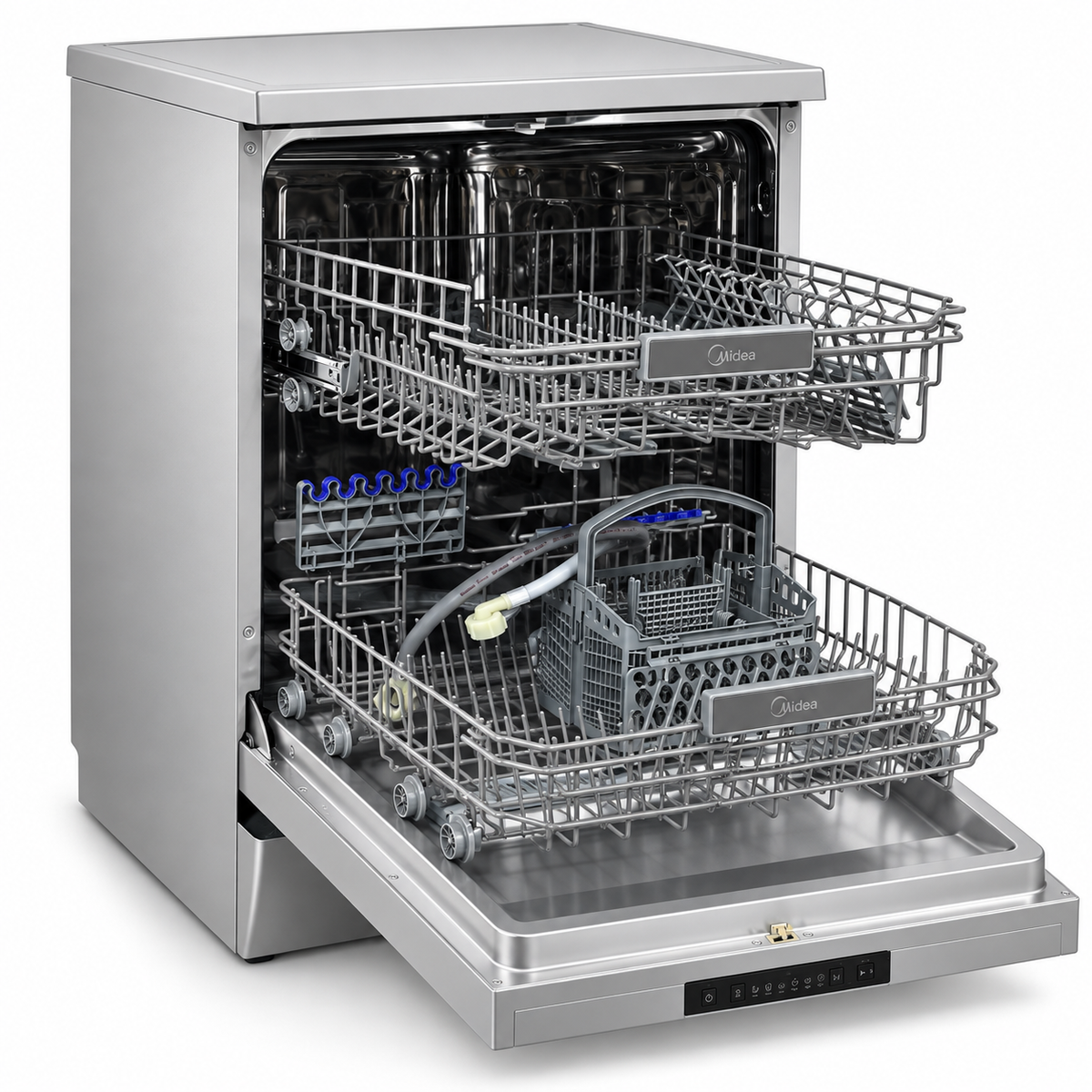 Midea WQP14-7605V-S 14-Place Freestanding Dishwasher – Silver