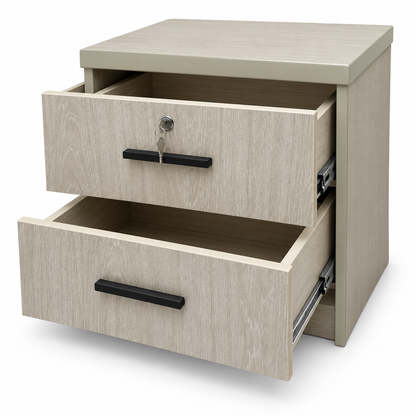 Home Box Liora King Bedroom Set with Mattress & 6-Door Mirrored Wardrobe – 180 × 200 cm – Light Oak