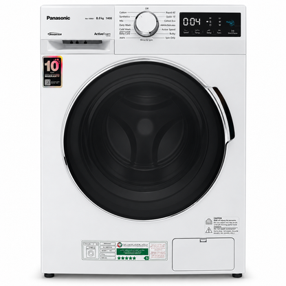 Panasonic NA-16MG1WAE 8kg Front Load Inverter Washing Machine – 1400 RPM – White