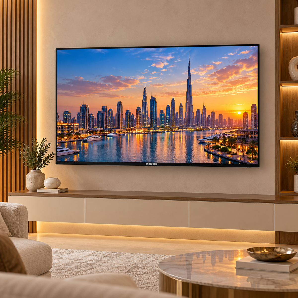 Nikai 50-Inch Smart LED TV with webOS Hub – Black