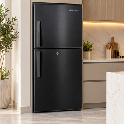 AFTRON AFR280FSINV 219L Inverter Top-Mount Refrigerator-Freezer – Black