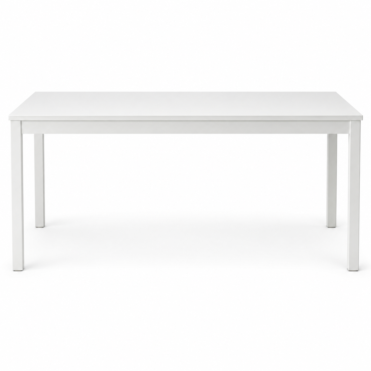 IKEA HAUGA 6-Seater Dining Table – White/Birch Veneer – 168 × 74 cm