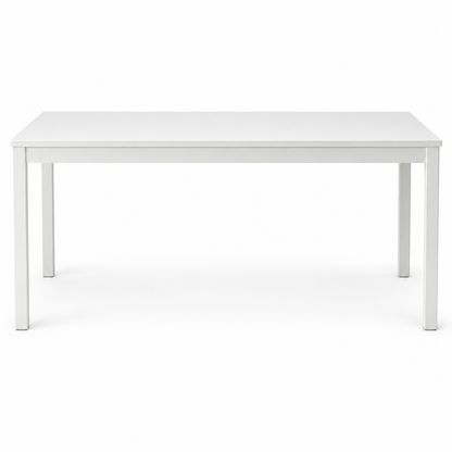 IKEA HAUGA 6-Seater Dining Table – White/Birch Veneer – 168 × 74 cm