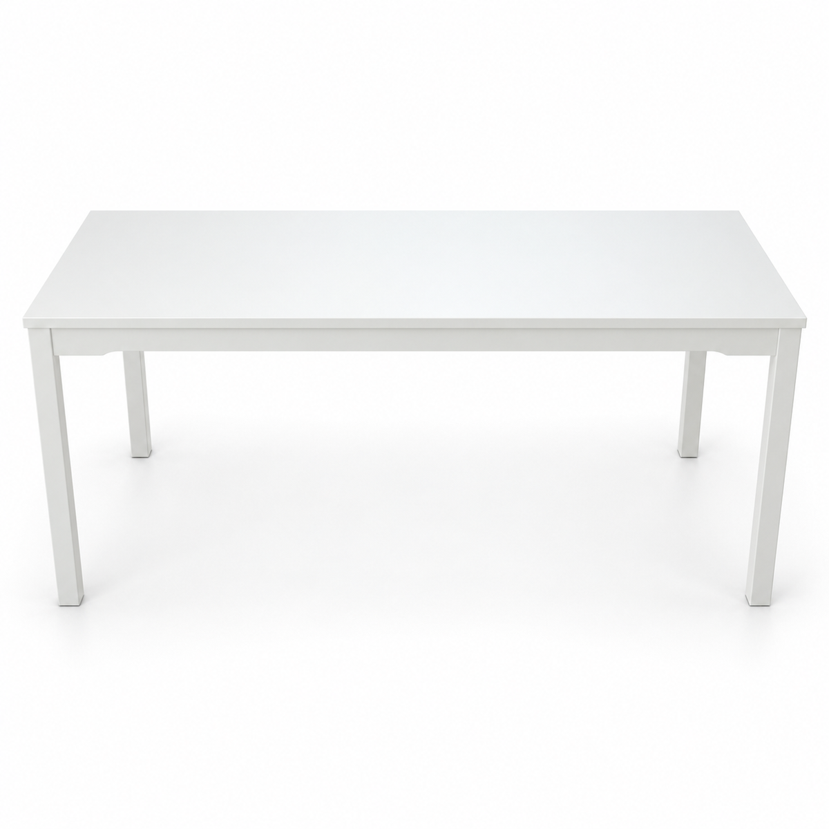 IKEA HAUGA 6-Seater Dining Table – White/Birch Veneer – 168 × 74 cm