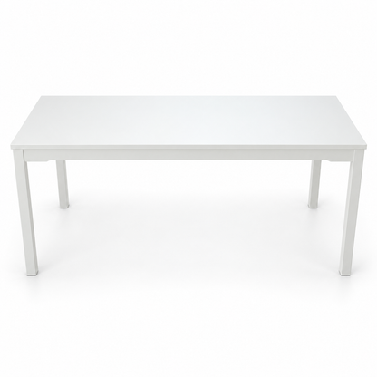 IKEA HAUGA 6-Seater Dining Table – White/Birch Veneer – 168 × 74 cm