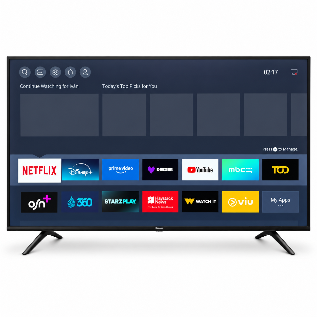 Hisense 55A61G 55-Inch 4K UHD Smart TV with Remote – Black