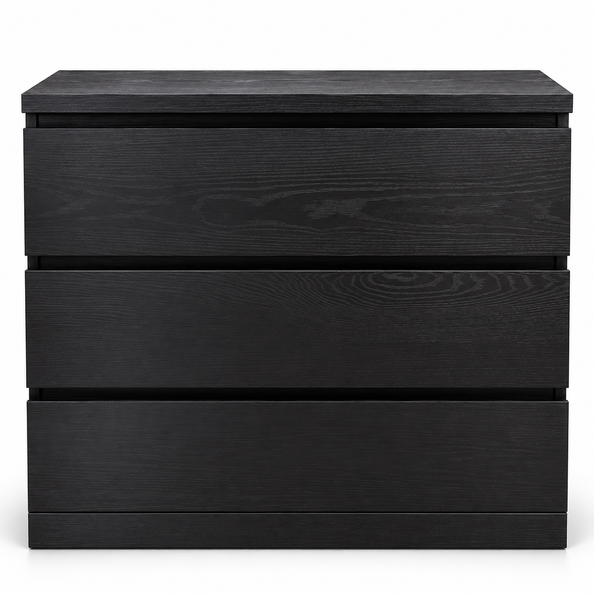 IKEA MALM 3-Drawer Chest – Black-Brown – 80 × 48 × 78 cm