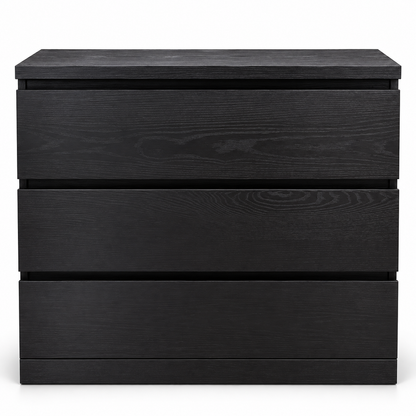 IKEA MALM 3-Drawer Chest – Black-Brown – 80 × 48 × 78 cm