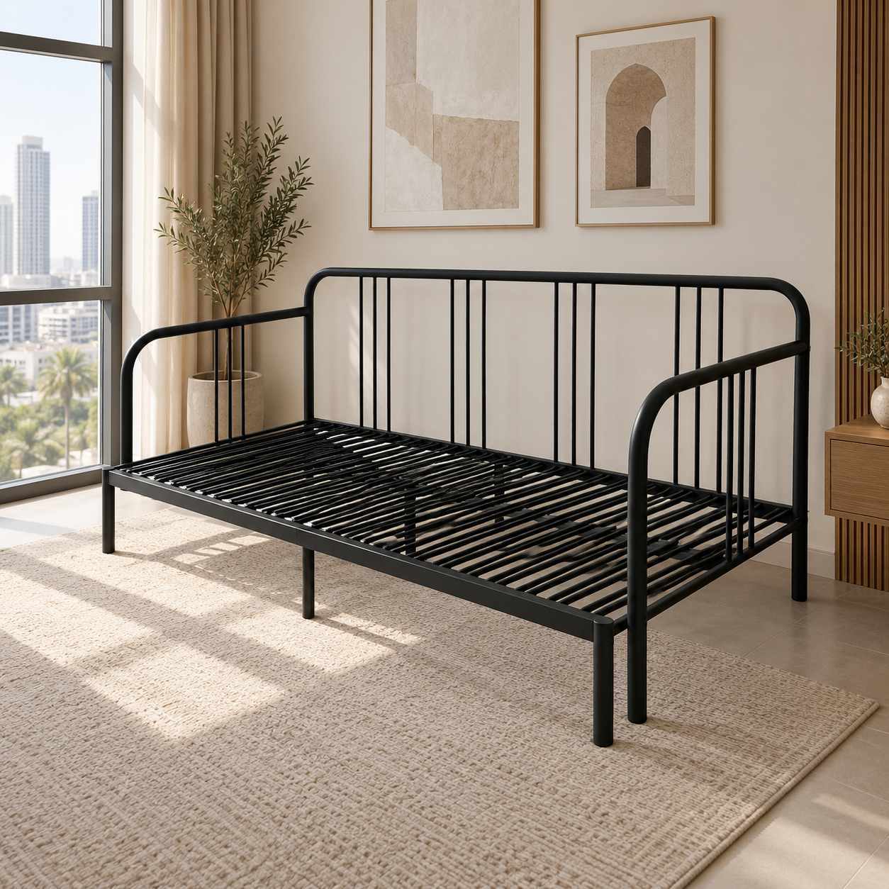 IKEA FYRESDAL Day-bed Frame – Black – 80 × 200 cm