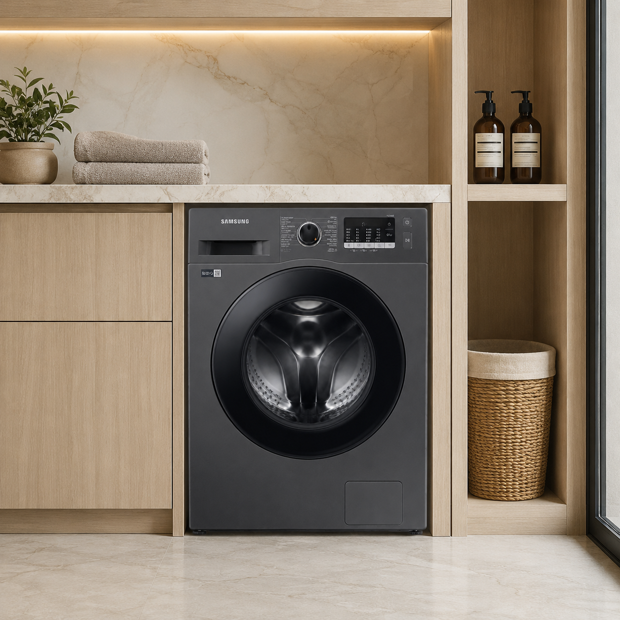 Samsung WD80TA046BX/SG 8 kg / 6 kg Front Load Washer Dryer Combo – Inox