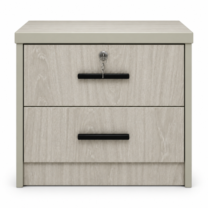 Home Box Liora King Bedroom Set with Mattress & 6-Door Mirrored Wardrobe – 180 × 200 cm – Light Oak