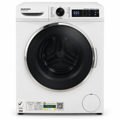 Daewoo DWD-9W1412IT 9KG Front Load Inverter Washing Machine – 1400 RPM – White