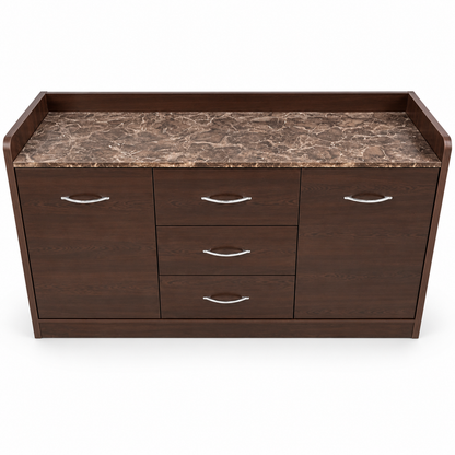 Home Box Arlington Marble Top Sideboard – Brown – 142.2 × 45.7 × 86.4 cm