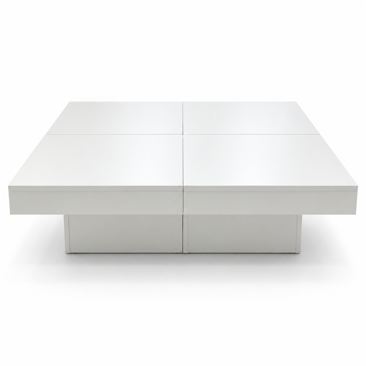 Home Centre 4-Piece Modular Square Coffee Table – White – 90 × 90 × 30 cm
