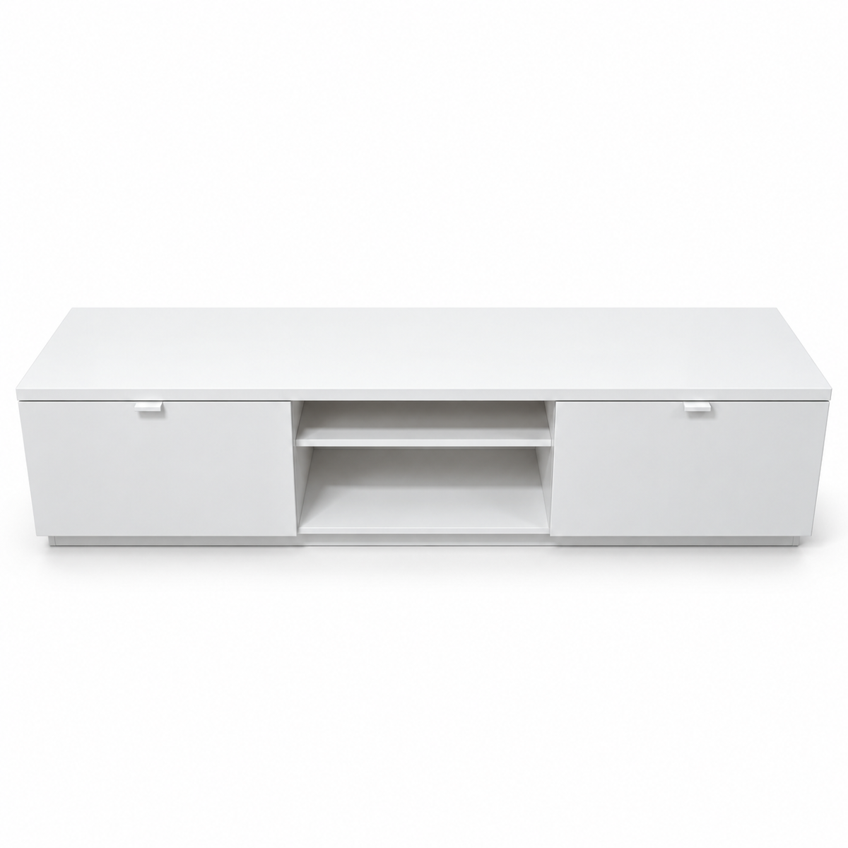 PAN Home White TV Unit with 2 Doors & 2 Open Shelves