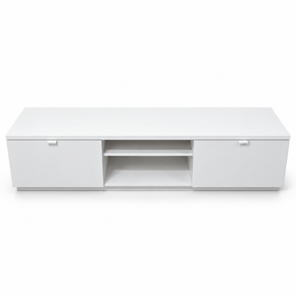 PAN Home White TV Unit with 2 Doors & 2 Open Shelves