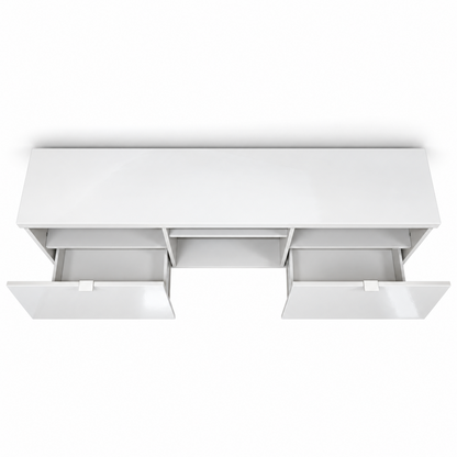 PAN Home White TV Unit with 2 Doors & 2 Open Shelves