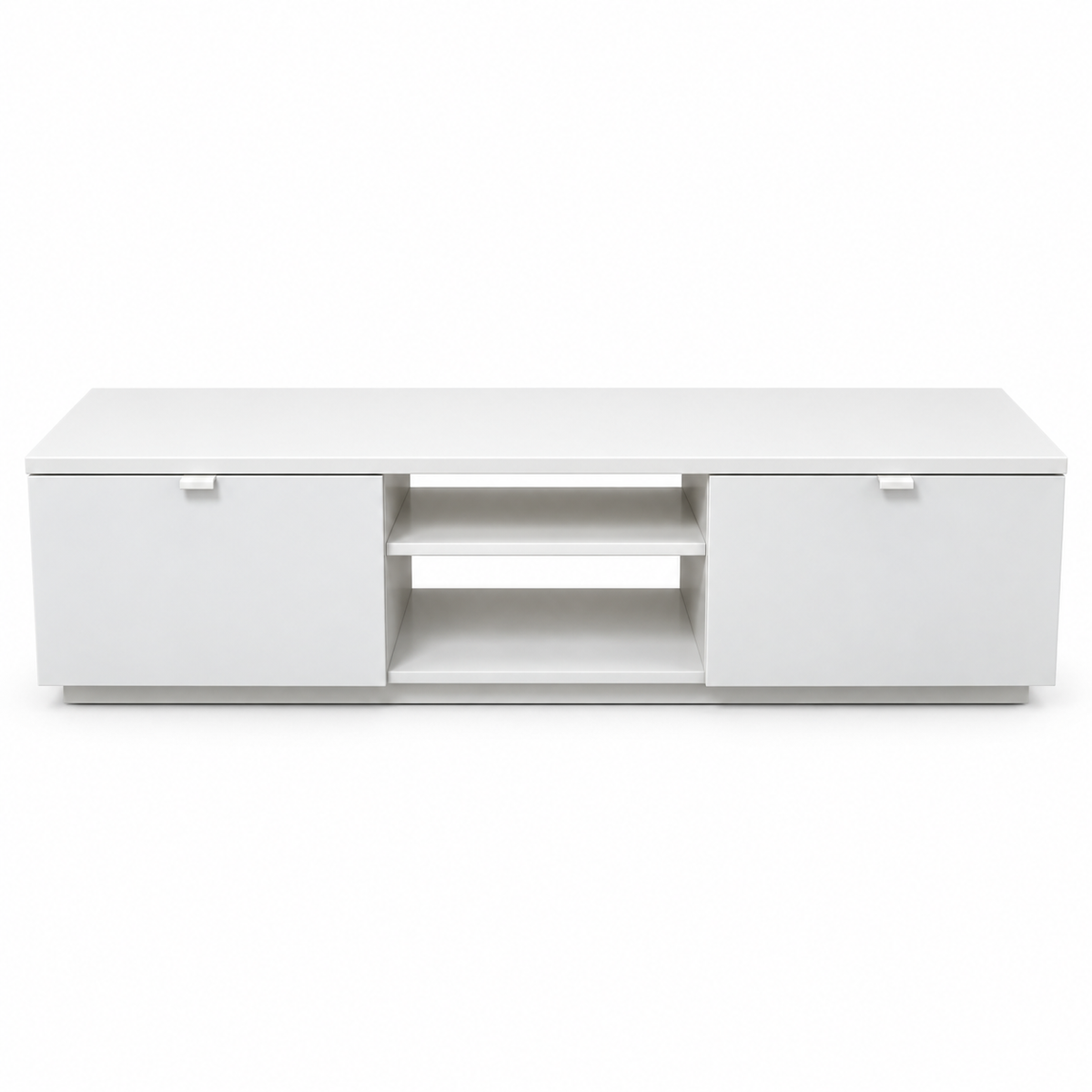 PAN Home White TV Unit with 2 Doors & 2 Open Shelves